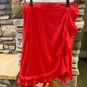 Alannah Hill, size 8, fun wrap skirt with pleat detail at the hem
